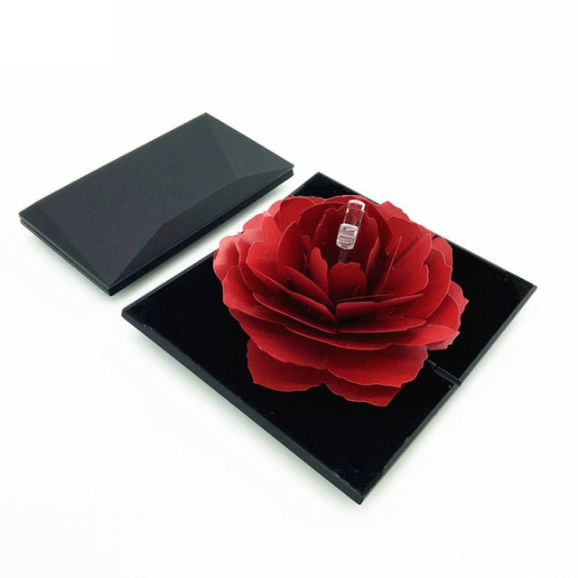 "3D Folding Rose" Ring Box