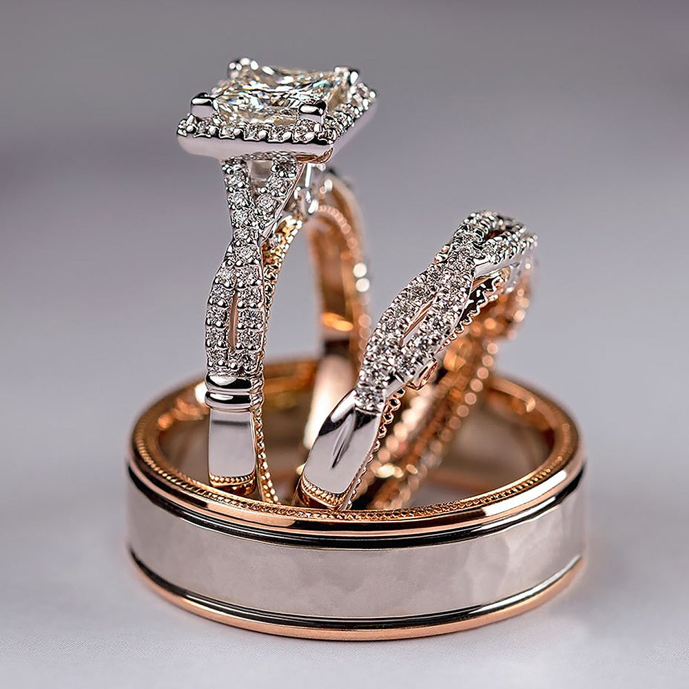 "Two Toned" Ring Set